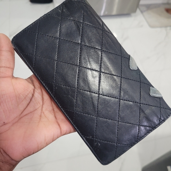 🔹️ CHANEL🔹️ Cambon Black Quilted Lambskin Leather CC Long Wallet ✨️🖤 COA - Picture 5 of 12